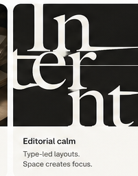 Editorial type composition from the ListeningKit visual system