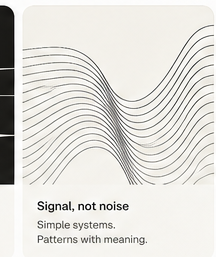 Abstract linework representing signal becoming clearer